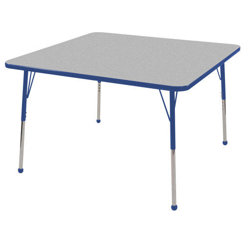 ECR4kids 48" Square Adjustable Activity Table in Gray
