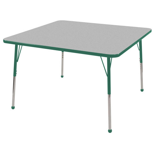 ECR4kids 48" Square Adjustable Activity Table in Gray