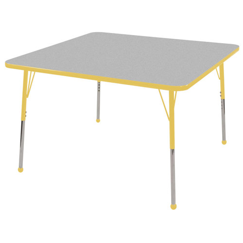 ECR4kids 48" Square Adjustable Activity Table in Gray