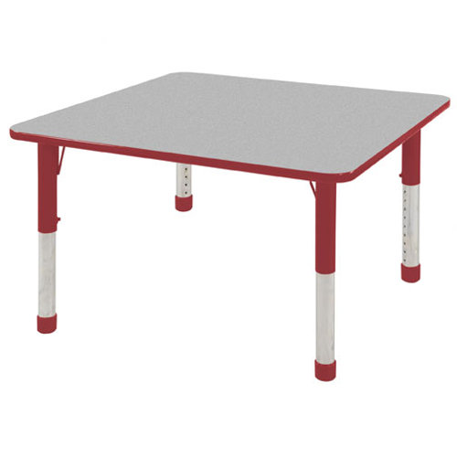 ECR4kids 48" Square Adjustable Activity Table in Gray