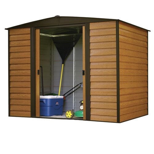 Arrow Dallas Euro 8 Ft. W x 6 Ft. D Steel Storage Shed &amp; Reviews ...