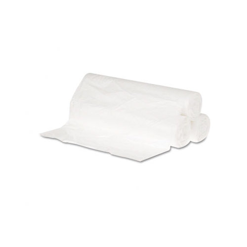 Whitehall Hi-Density Can Liners, 24 x 23, 6 mic, Clear, 20 Rolls of 50 Bags, 1000/Carton