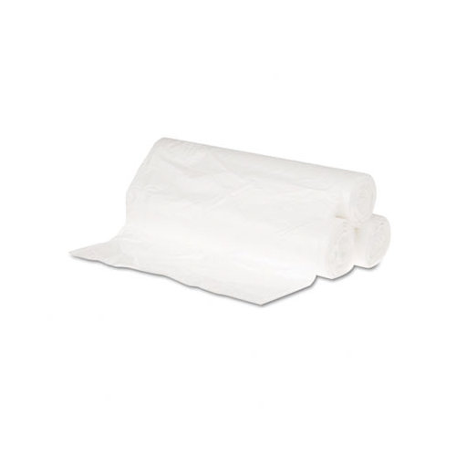 Whitehall Hi-Density Can Liners, 24 x 23, 6 mic, Clear, 20 Rolls of 50 Bags, 1000/Carton