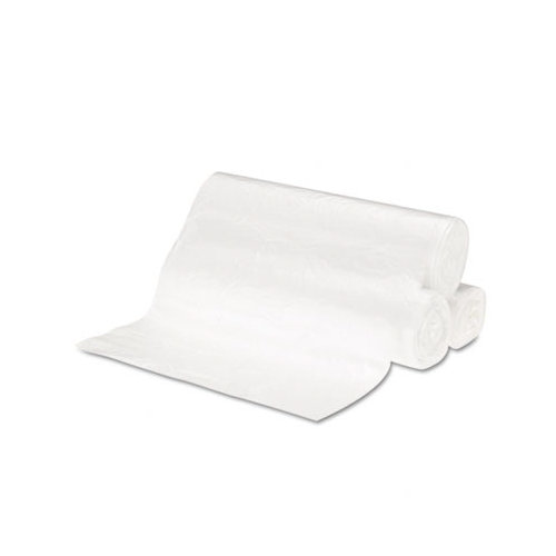 Whitehall Hi-Density Can Liners, 24 x 23, 6 mic, Clear, 20 Rolls of 50 Bags, 1000/Carton