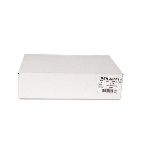 Whitehall Hi-Density Can Liners, 24 x 23, 6 mic, Clear, 20 Rolls of 50 Bags, 1000/Carton