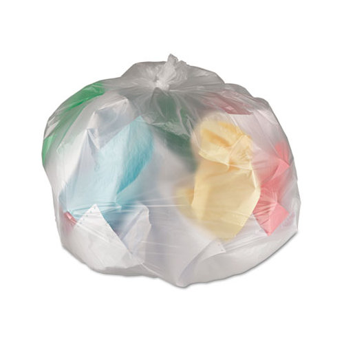 Whitehall Hi-Density Can Liners, 24 x 23, 6 mic, Clear, 20 Rolls of 50 Bags, 1000/Carton