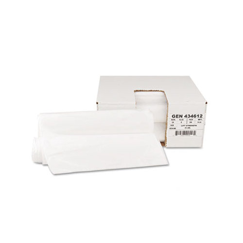 Whitehall Hi-Density Can Liners, 24 x 23, 6 mic, Clear, 20 Rolls of 50 Bags, 1000/Carton
