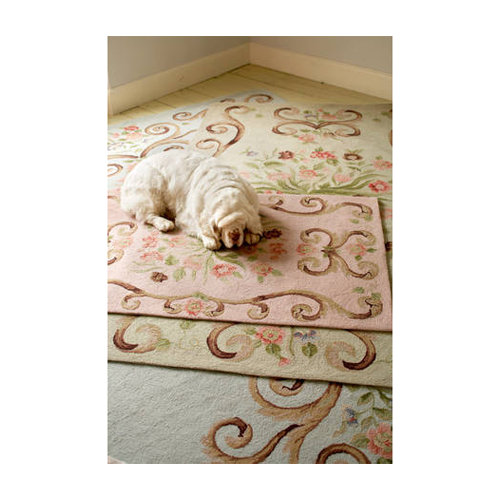 Dash and Albert Rugs Hooked Siena Light Brown Floral Area Rug & Reviews