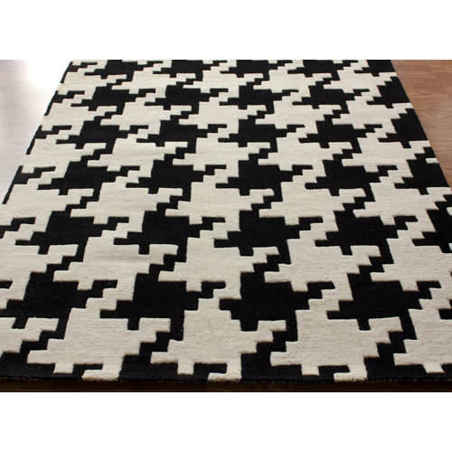 nuLOOM Magnifique Houndstooth Black & White Area Rug & Reviews Wayfair