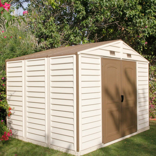 Duramax 10.5 Ft. W x 15.5 Ft. D Vinyl Garage Shed &amp; Reviews | Wayfair