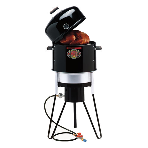 Reviews Brinkmann Gray AllInOne Gas and Charcoal Single Burner Smoker
