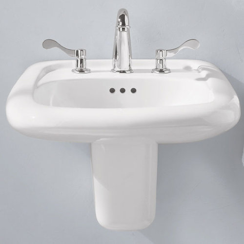 American Standard Murro Wall Mount Sink with Extra Right Hand Hole