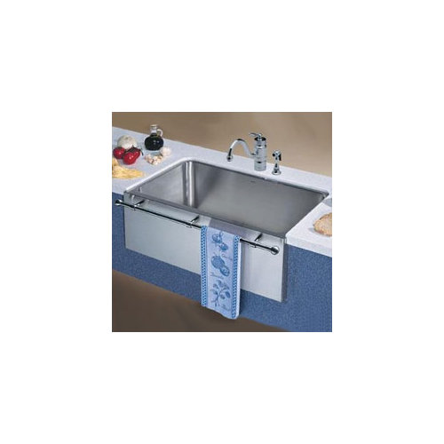 Magnum 30" x 18.5" Large Single Bowl Kitchen Sink with Apron and Towel
