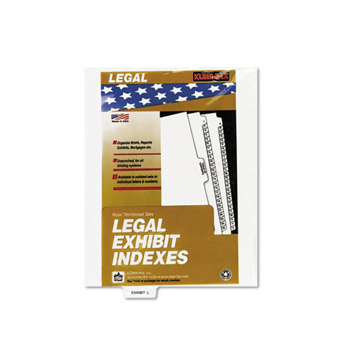 Kleer-Fax, Inc. 80000 Series Legal Index Dividers, Bottom Tab, Printed "Exhibit M", 25/Pack