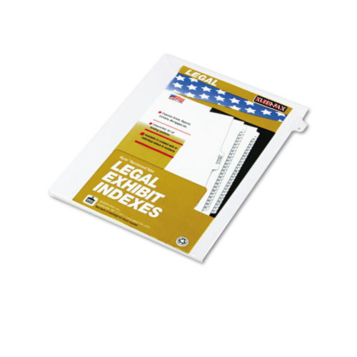 Kleer-Fax, Inc. 90000 Series Legal Exhibit Index Dividers, Side Tab, Printed "1", 25/Pack