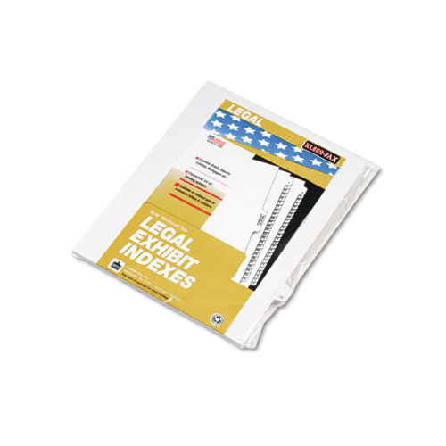 Kleer-Fax, Inc. 90000 Series Legal Exhibit Index Dividers, Side Tab, Printed "1", 25/Pack