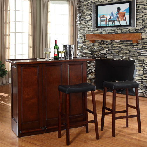 Crosley Bar Set with Wine Storage & Reviews | Wayfair