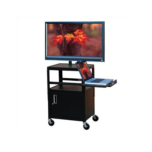 VTI Flat Panel TV Cart with Storage Cabinet