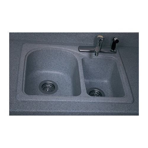 Swanstone Swanstone Classics 25" x 18" Space Saver Double Bowl Kitchen