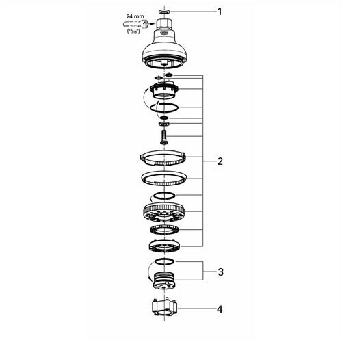 Grohe Relexa Plus Top 4 Volume Control Shower Head & Reviews Wayfair