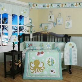Boutique Sea World Animal 13 Piece Crib Bedding Set