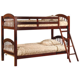Twin Arched Bunk Bed with Built-In Ladder