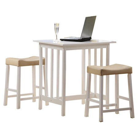 Scottsdale 3 Piece Dining Set in White
