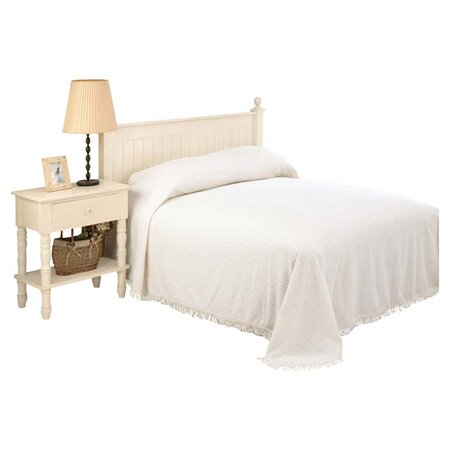Chenille Bedspread in White