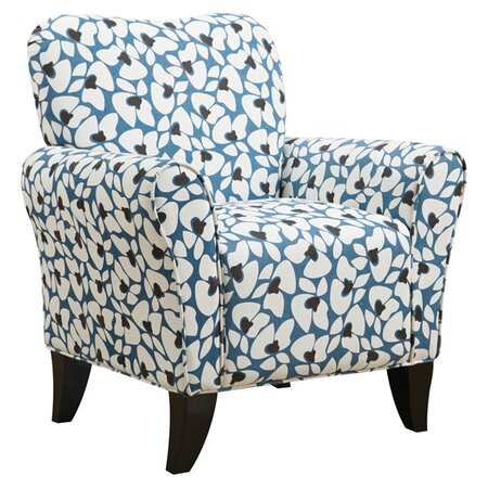 Sasha Arm Chair in Blue & White