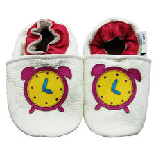 Augusta BabyAlarm Clock Soft Sole Leather Baby Shoes-image
