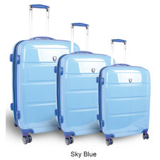 J WorldVanesta 3 Piece Polycarbonate Expandable Spinner Luggage Set image
