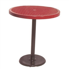Portable Round Food Court Picnic Table with Perforated Pattern image