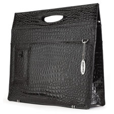Mobile EdgeWomen\'s Faux-Croc Briefcase in Black image