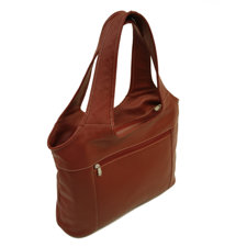 Piel LeatherFashion Avenue Laptop Hobo in Red image