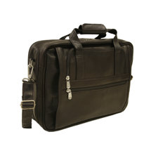 Piel LeatherEntrepreneur Laptop / Ultra Compact Computer Bag in Chocolate image