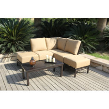 Monterey Corner Sectional 6 Piece Deep Seating Group with Cushions image