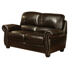 Broadway Italian Leather Loveseat image