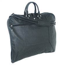 Mercury LuggageSondrio Leather Garment Bag in Black-image