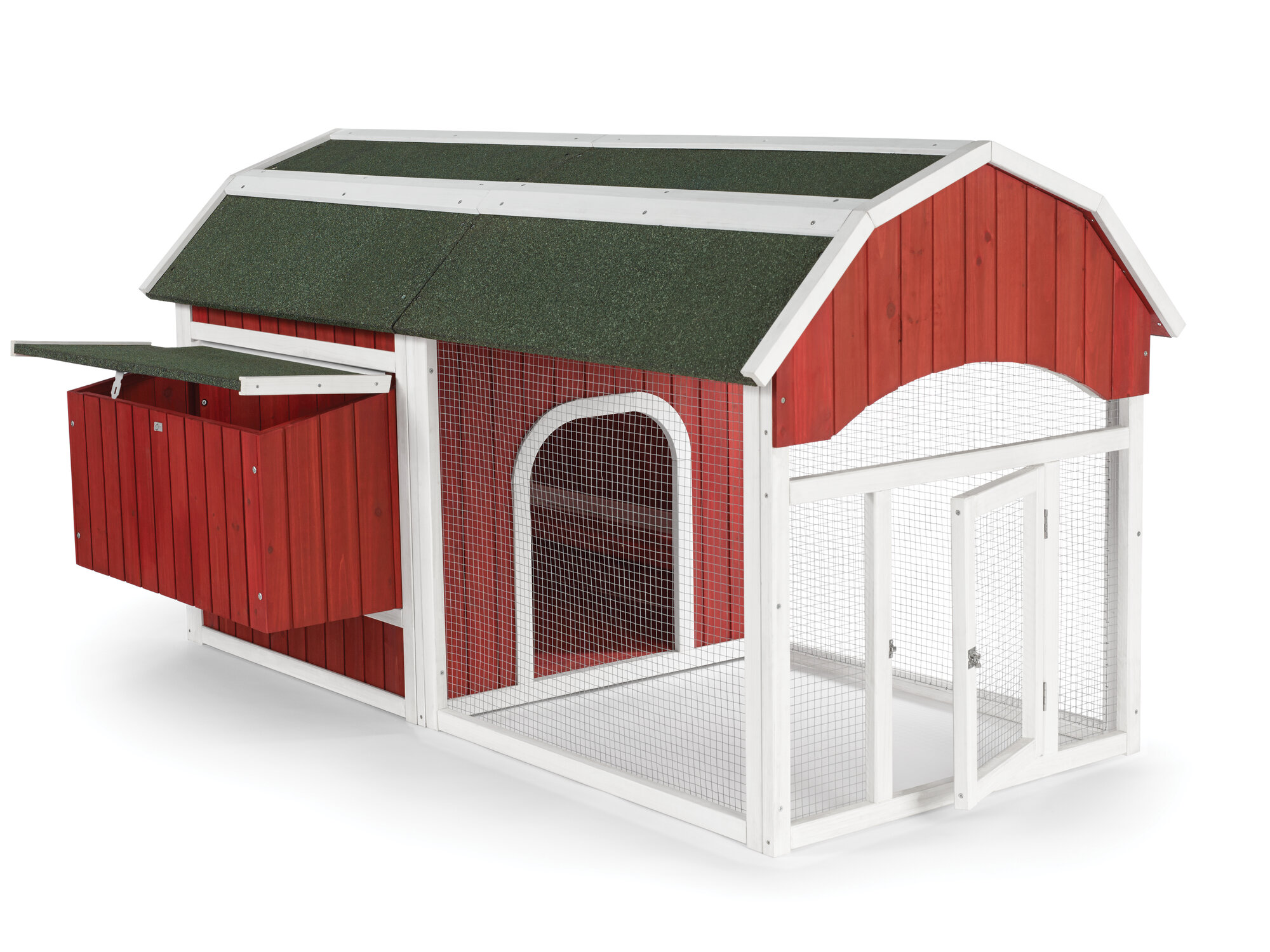  Barn Chicken Coop Accommodates 4-6 Chickens, 9"-10" Nesting Slots