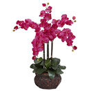 pink faux flowers