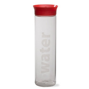 red water bottle