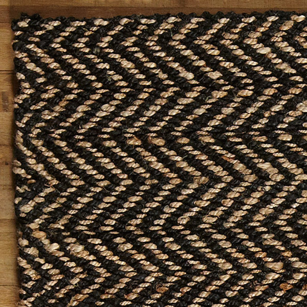 Birch Lane Sibley Jute Rug, Black Birch Lane