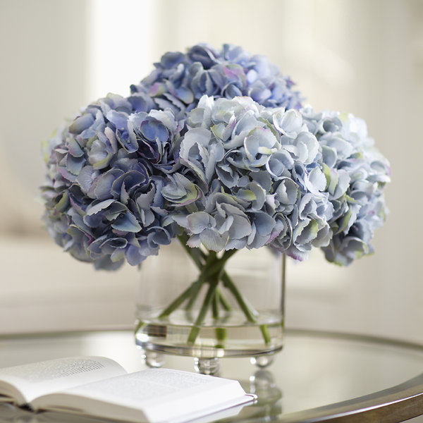 Birch Lane Faux Blue Hydrangea Arrangement  Birch Lane