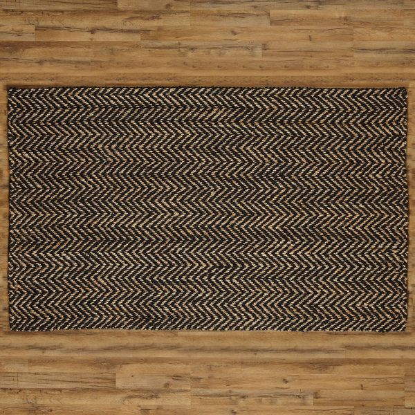 Birch Lane Sibley Jute Rug, Black Birch Lane