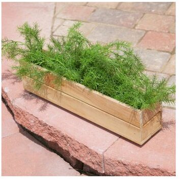 Diamond Teak Rectangular Window Box Planter