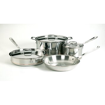 All Clad Copper Core 7 Piece Cookware Set