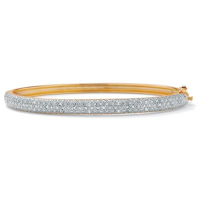 Palm Beach Jewelry 18K Sterling Silver Diamond Bracelet