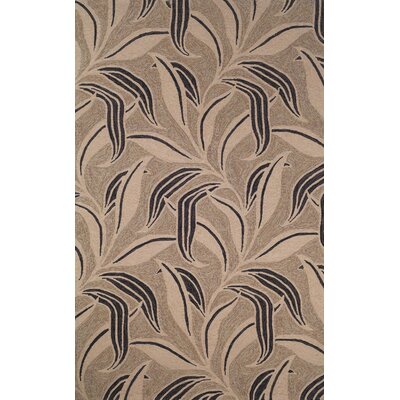 Trans Ocean Ravella Ornamental Leaf Boder Yellow Indoor / Outdoor Rug