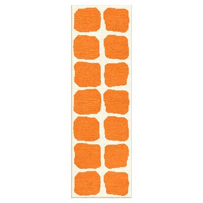 Maroc Orange Abstract Area Rug | Wayfair