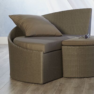 Eurostyle Linda Chaise Lounge and Ottoman with Cushion